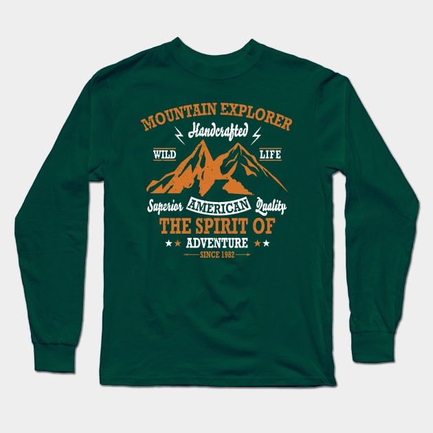Mountain Explorer Adventure Spirit Long Sleeve T-Shirt by JakeRhodes